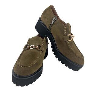 All Black - Link Loafer (Brown/Green) Size - 39/8.5